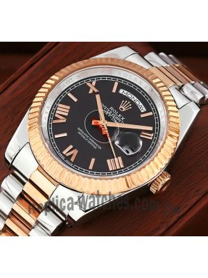 Rolex Day-Date Black Roman Dial Swiss Watch Price in Pakistan