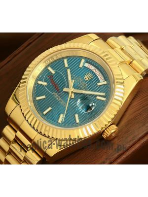Rolex Day-Date Blue Stripe Motif Index Dial Swiss Wach Price in Pakistan