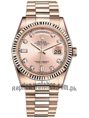 Rolex Day Date President 36 Everose Gold Watch Price in Pakistan