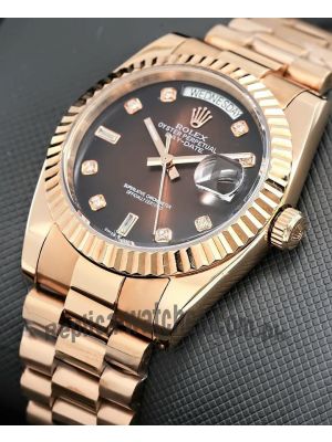 Rolex Oyster Perpetual Day-Date Brown Dial Watch Price in Pakistan