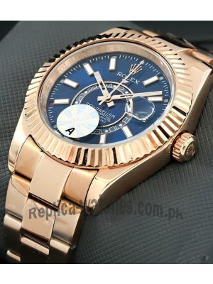 Rolex Sky Dweller Blue Dial  Everose Gold Men's Watch Price in Pakistan