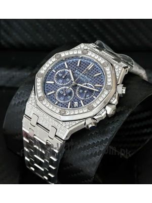 Audemars Piguet Royal Oak Chronograph Diamond bezel Blue Dial Men's Watch Price in Pakistan