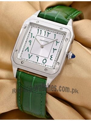 Cartier Santos Dumont Unisex Green Straps Watch Price in Pakistan