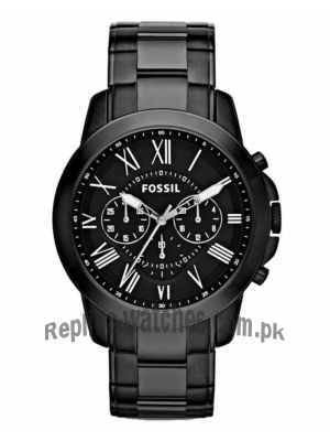 Fossil Grant Chronograph Black Stainless Steel Watch FS4832   (Same as Original) Price in Pakistan