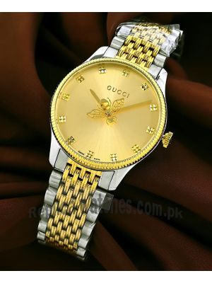 Gucci Silver & Gold Bee G-Timeless Unisex Watch Price in Pakistan