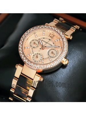 Michael Kors Ladies Rose Gold Pink Dial Watch  Price in Pakistan