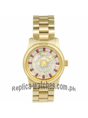 Michael Kors Runway Red Glitz Gold Tone Watch Price in Pakistan