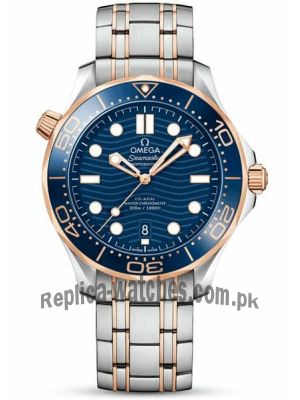 Omega Seamaster Diver Blue Dial Two-Tone Men's Bracelet Watch Price in Pakistan