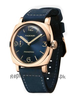 PANERAI RADIOMIR LUMINOR GOLD BLUE DIAL WATCH Price in Pakistan