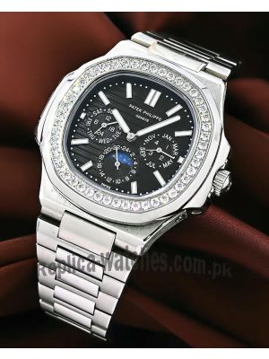 Patek Philippe Nautilus Perpetual Calendar Diamond Bezel Watch Price in Pakistan