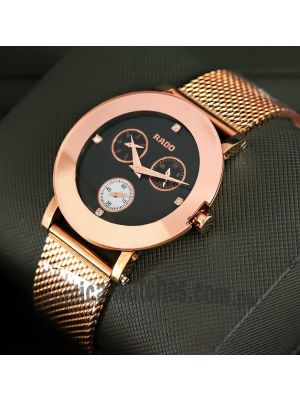 Rado Jubile Black Dial Rose Gold Watch Price in Pakistan