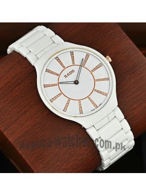 Rado True Thinline Jubile White Ceramic Watch Price in Pakistan