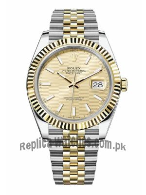 Rolex ETA Datejust 41 Gold Fluted Motif Dial 2022  Swiss Watch Price in Pakistan