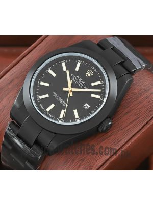 Rolex Datejust 41 Stainless Steel Black Index Dial Smooth Bezel Watch Price in Pakistan
