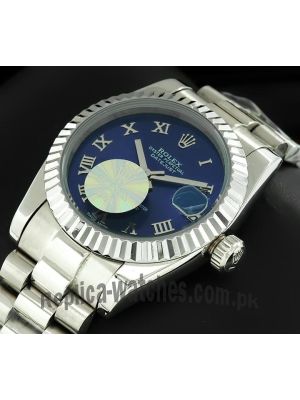 Rolex Datejust Blue Roman Numeral Dial Watch Price in Pakistan