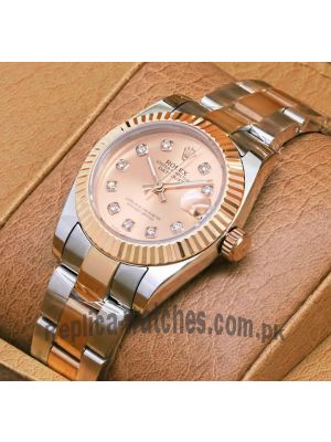 Rolex Datejust Lady Rose Gold Dial Two Tone Watch Price in Pakistan