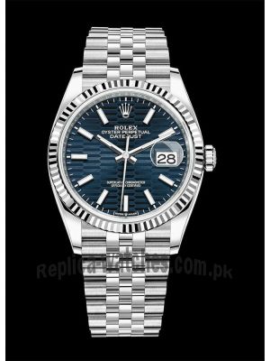 Rolex Datejust Navy Blue Fluted Motif Dial Watch  (2022) Price in Pakistan