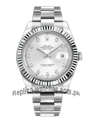 Rolex Datejust Silver Diamond Dial Watch Price in Pakistan