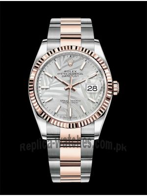Rolex Datejust Silver Palm Motif Dial Watch-Newest Model  (2022) Price in Pakistan