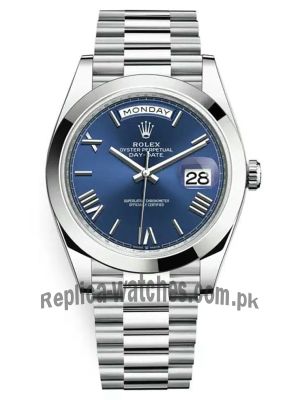 Rolex Day-Date 40 Platinum 228206 Blue Roman Dial Watch Price in Pakistan