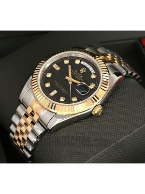 Rolex Day-Date Black Dial Two Tone Watch Price in Pakistan