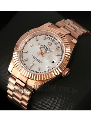 Rolex Day Date 40 President Rose Gold Watch Price in Pakistan