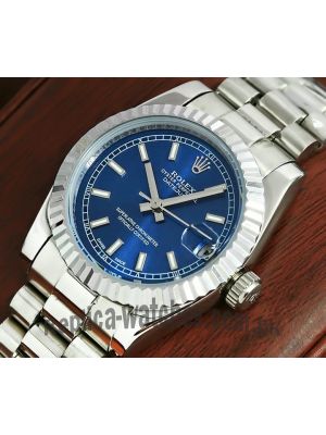 Rolex Lady-Datejust Blue Dial Watch Price in Pakistan