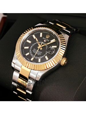 Rolex Sky-Dweller Two Tone Black Dial Watch Price in Pakistan