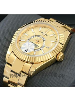 Rolex Sky Dweller Champagne Dial Yellow Gold Mens Watch Price in Pakistan