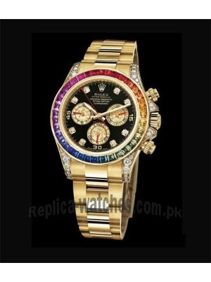 Rolex Cosmograph Daytona Rainbow Bezel Watch Price in Pakistan