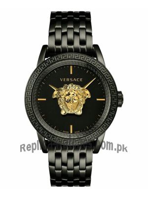 Versace Men's Swiss Palazzo Empire Black Ion-Plated Stainless Steel  Watch Price in Pakistan