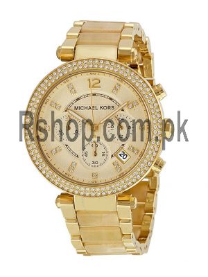 Michael Kors Parker Champagne Dial Gold Tone Chronograph Women's Watch Price in Pakistan