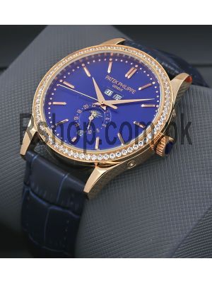 Patek Philippe  Annual Calendar Blue Diamond Watch Price in Pakistan