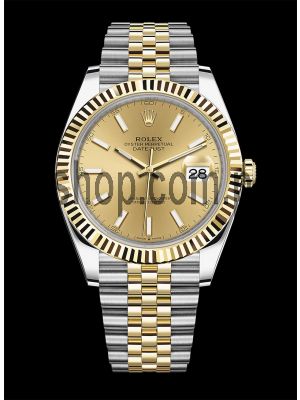 Rolex Datejust ETA 2836 Steel and Yellow Gold Rolesor Fluted Bezel Watch Price in Pakistan