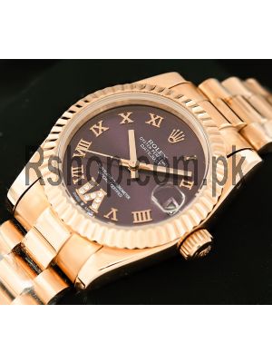 Rolex Lady-Datejust Red Grape Dial Watch Price in Pakistan