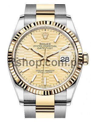 Rolex Datejust 36 Gold Fluted Motif Dial 2021 Watch  (2021) Price in Pakistan